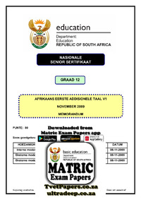 Afrikaans FAL P1 Nov 2009 Memo.pdf
